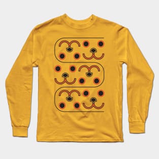 Cute animal face seamless pattern Long Sleeve T-Shirt